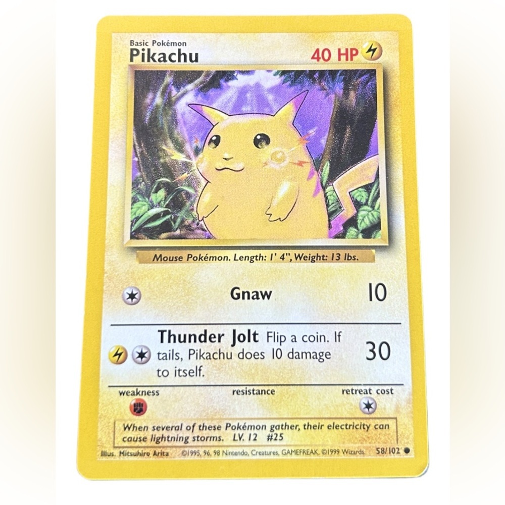 Pokémon Pikachu 2nd Edition 1999 Rare Card